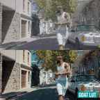 GOAT LUT colour grade example on music video footage
