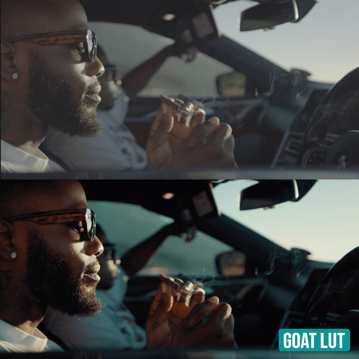 GOAT LUT colour grade example on music video footage 3