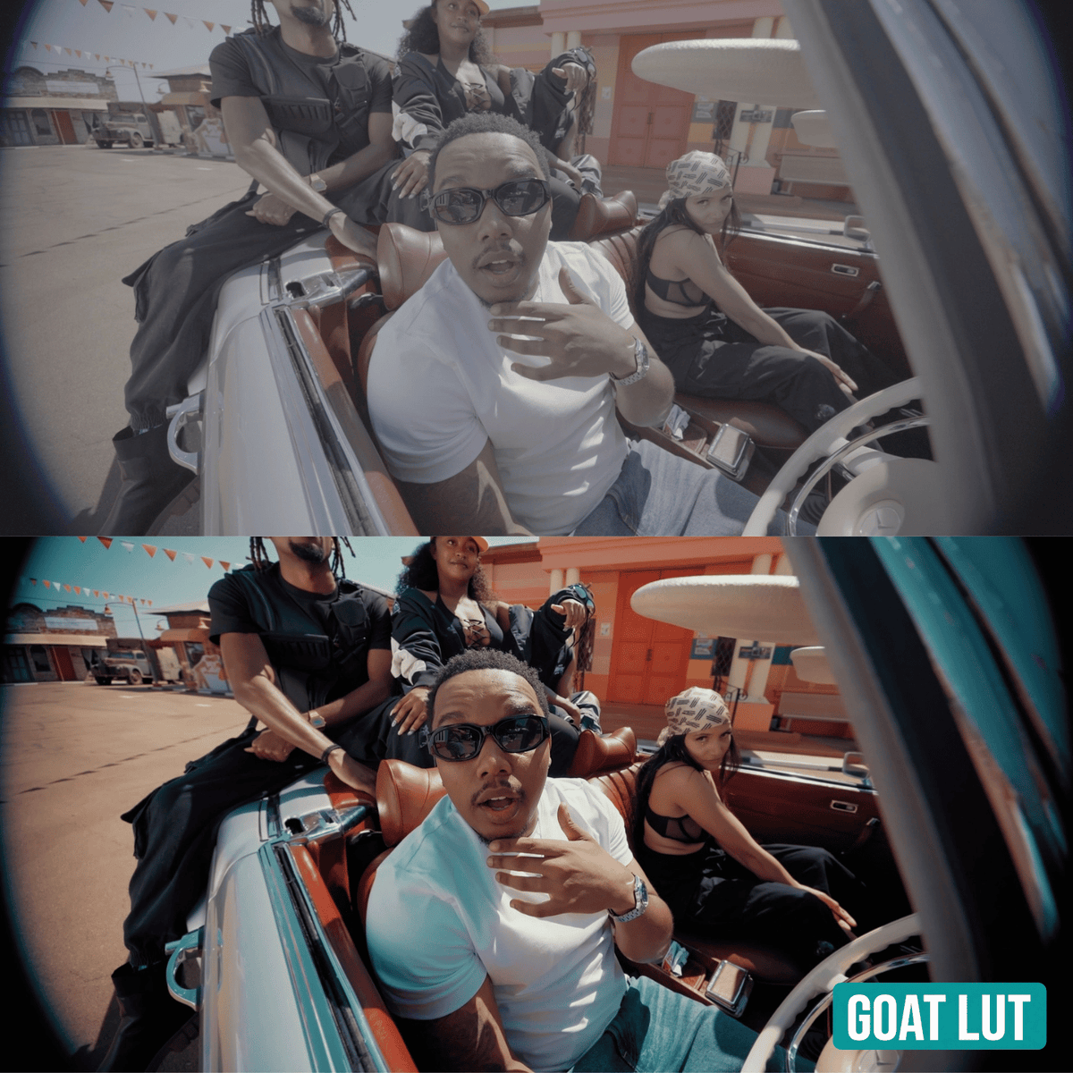 GOAT LUT colour grade example on music video footage 4