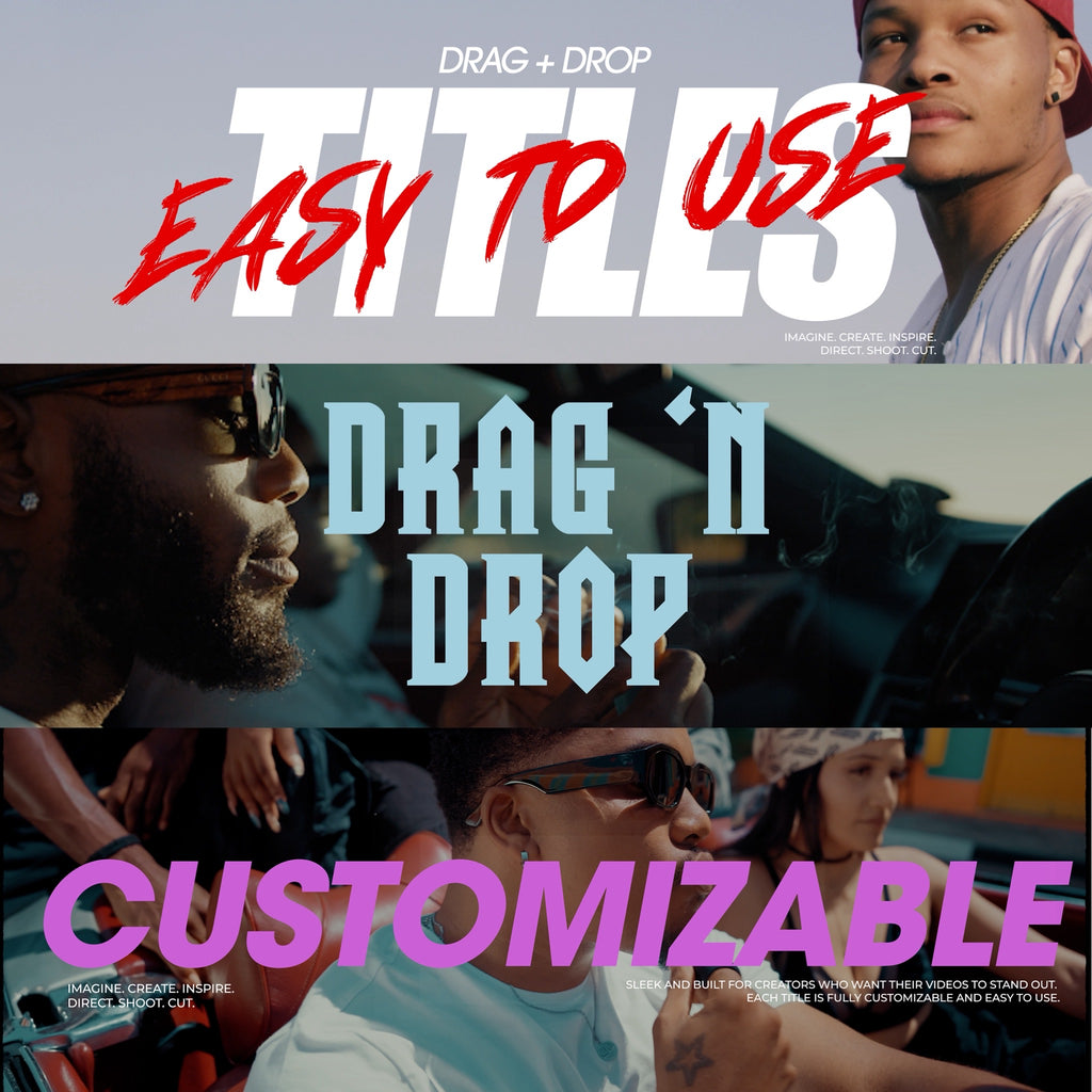 Epic Titles pack example showing professional typography overlay on music video footage