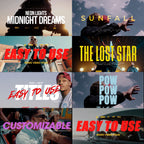 Cinematic title overlay example from Epic Titles for professional video editing