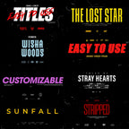 Creator Bundle example showing Epic Titles lower third on graded cinematic footage