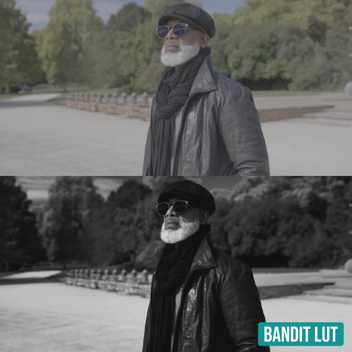Bandit LUT before and after colour grade example 3