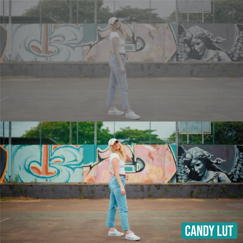 Candy LUT before and after colour grade example 3