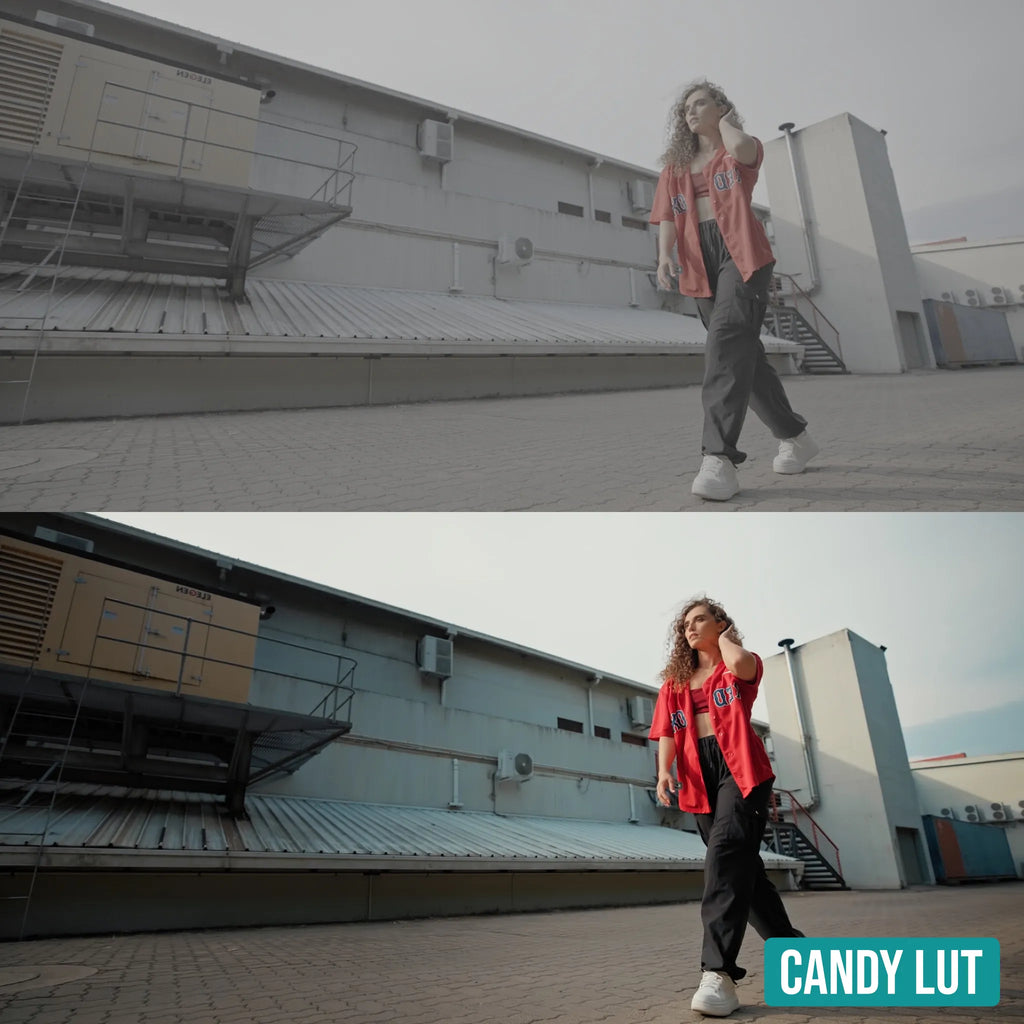 Candy LUT before and after colour grade example 6