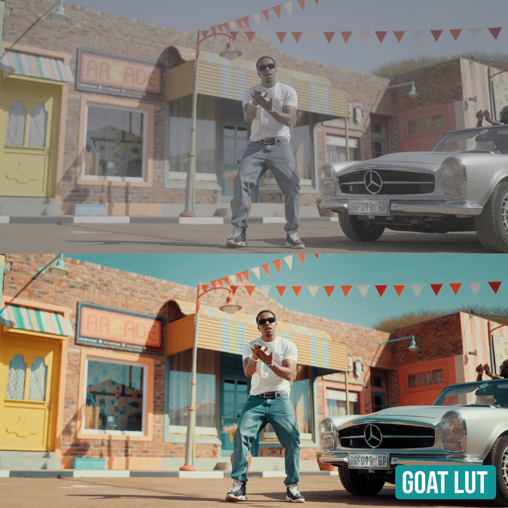 GOAT LUT before and after colour grade example 1